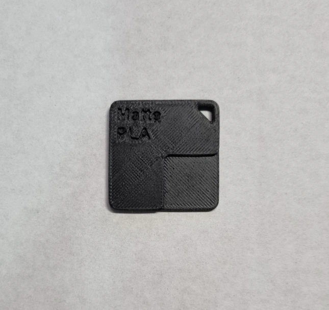 PLA Matte Black - 3D Print Sample Tile