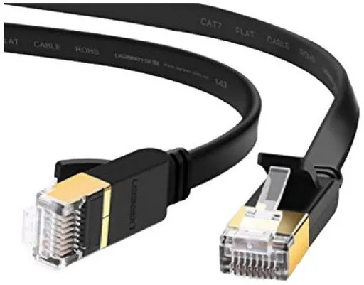 CAT7 FLAT ETHERNET CABLE SHIELDED STP 10GbE (0.5m)