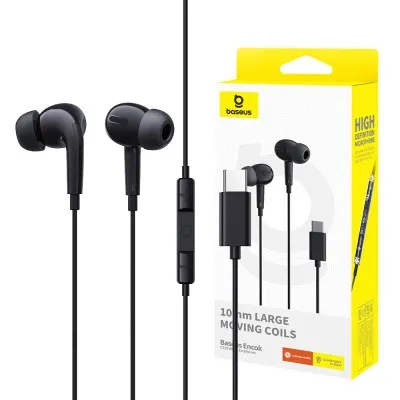 Baseus Encok CZ18 Wired Earphones (Black)