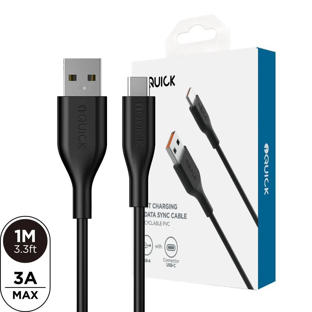 [A-C1M] USB-A to USB-C Fast Charging Cable 1M
